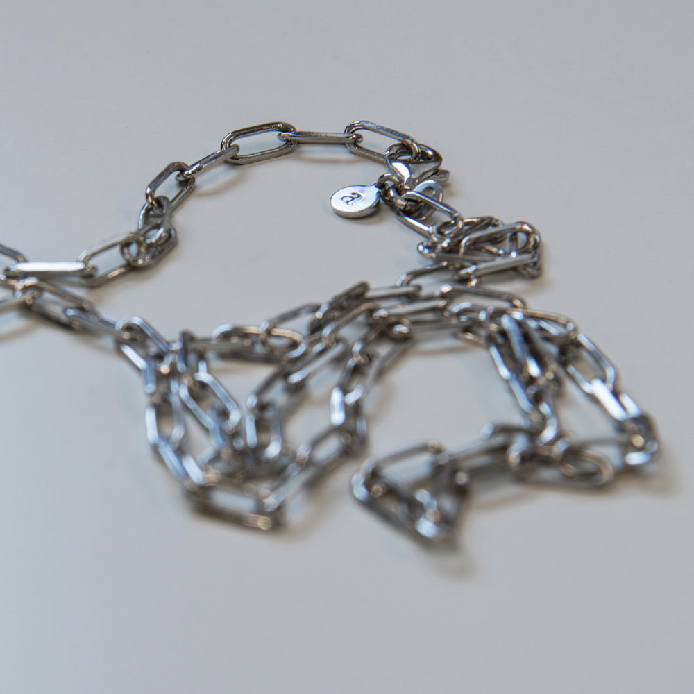 Silver men's necklaces by Alice Made This. Minimalist designs for men. 