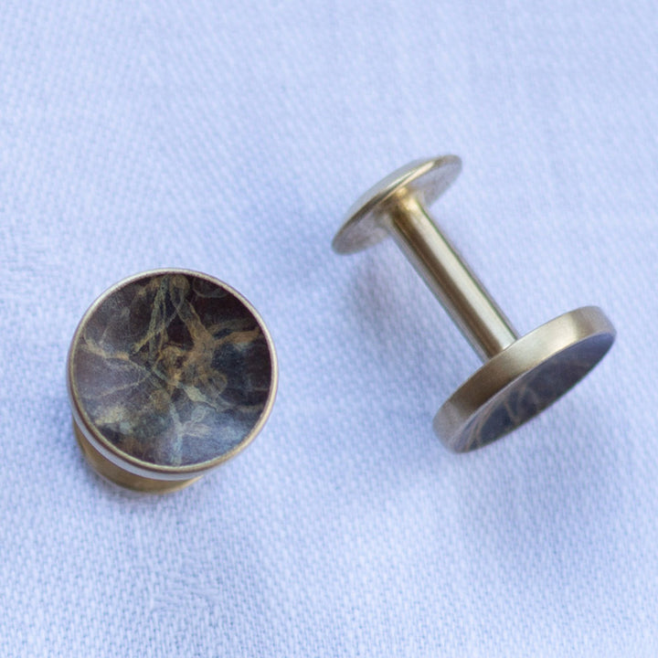 Alice Made This - Brass cufflinks with a hand crafted patina finish. Cufflinks for men. Gifts for men. 