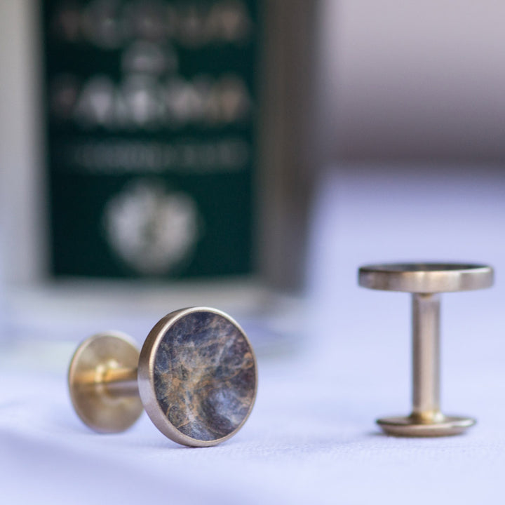 Alice Made This - Brass cufflinks with a hand crafted patina finish. Cufflinks for men. Gifts for men. 