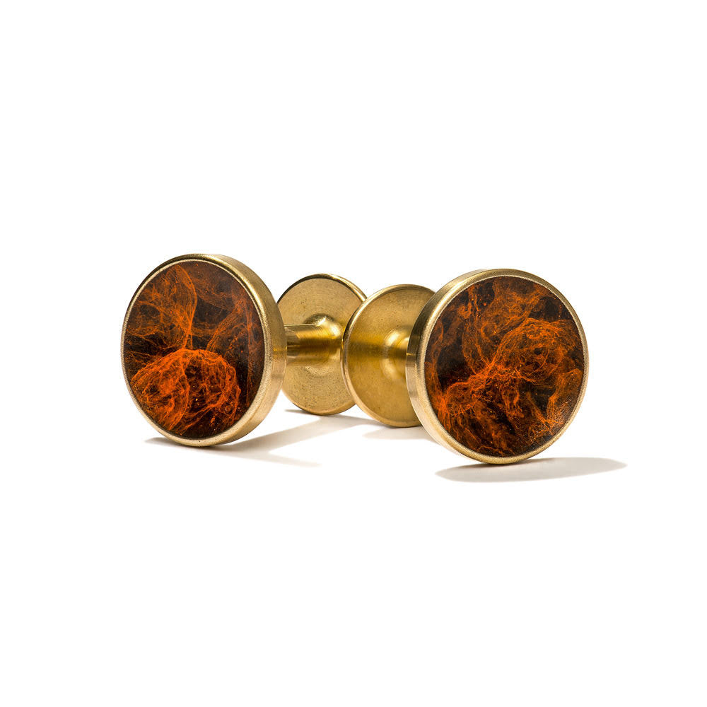 Alice Made This - Burnt Orange cufflinks for men. Hand crafted with a artisan patina finish. Cufflinks for men. Gifts for men. 