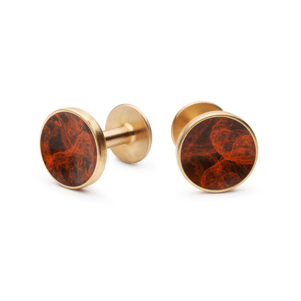 Alice Made This - Burnt Orange cufflinks for men. Hand crafted with a artisan patina finish. Cufflinks for men. Gifts for men. 