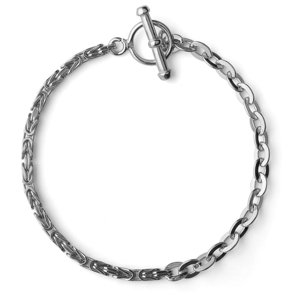 1 Alice Made This Romeo and Juliet chain mens silver bracelet grande