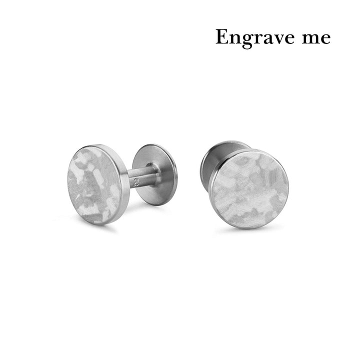 dot mottled steel cufflinks